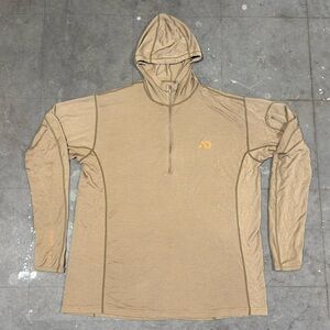 First Lite 100% Merino Wool Zip Hooded Mid Weight Base Layer Men's XL Hunting